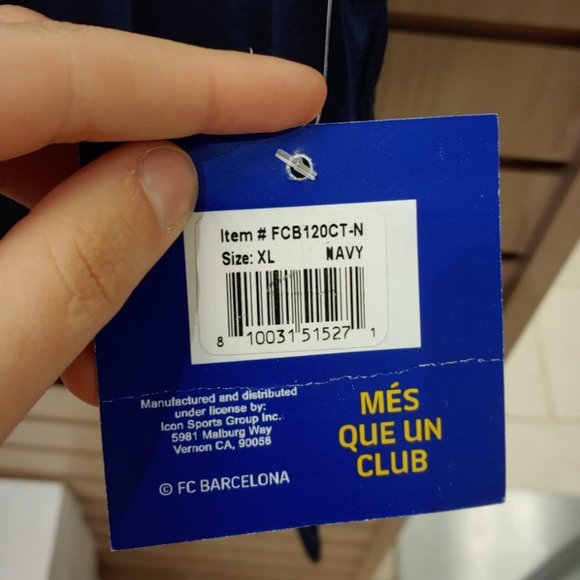 FC Barcelona Uni-Logo T-Shirt - Navy, Size XL - Picture 4 of 4